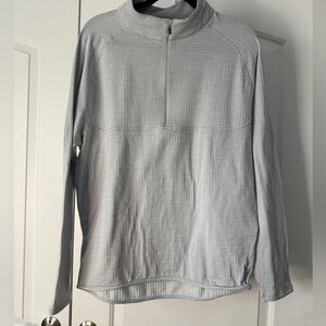 Men's Peter Millar Gray Quarter-Zip pullover